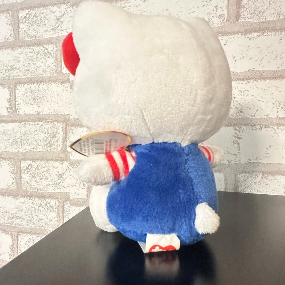 Hello Kitty TY Beanie Babies Plush – 2010 Sanrio Blue Overalls Red Bow w/ Tags